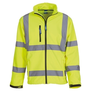 L Yellow WorkGlow® Hi-Vis safety softshell jacket
